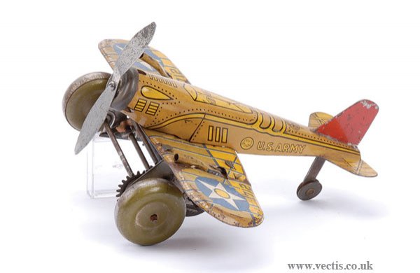 Marx Toys No.712 Clockwork Fighter Aircraft