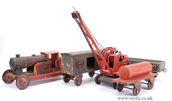 Lines Brothers Pre-war Train & Jones Crane