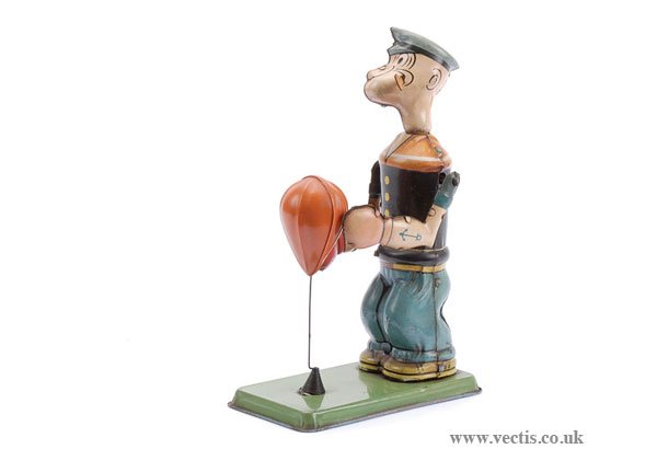 Chein Popeye Tin Mechanical Popeye