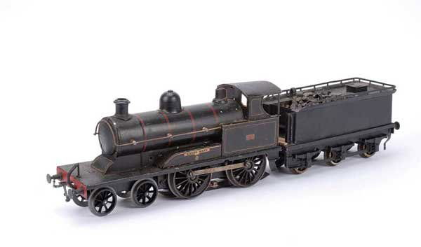 Bing Gauge 1 4-4-0 L&NWR Black "QUEEN MARY": Bing Gauge 1 4-4-0 Loco and Tender L&NWR black "QUEEN MARY" No.326, 3-rail Electric. Loco tinprinted, finished in black with red lining and Queen Mary name to splasher running number 326 to cabsides.