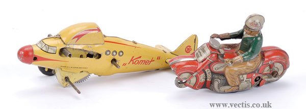 Schuco and Kellerman Motorcycle and Aircraft