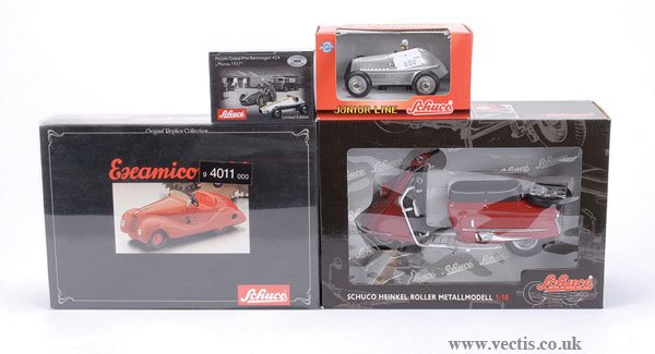 Schuco Reissue Cars, Racers and Scooter