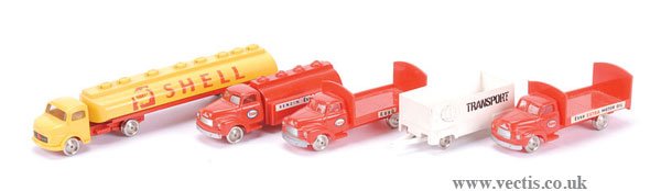 Lego - A Group of Bedford & Mercedes Lorries