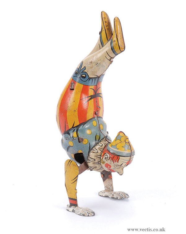 German Made Tinplate Clockwork Clown