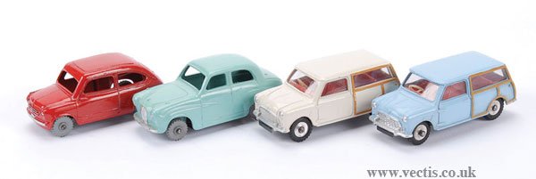 Dinky - A Group of Saloon and Estate Cars