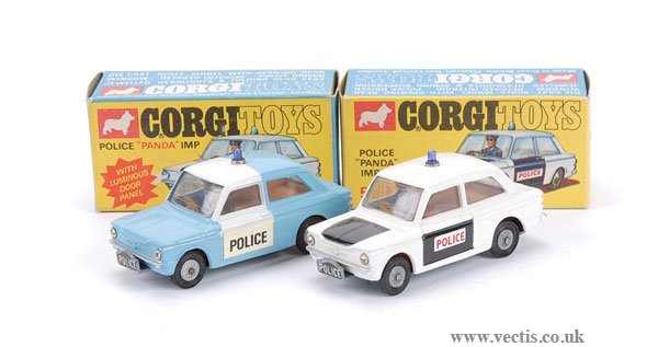 Corgi No.506 Police "Panda" Imp x 2