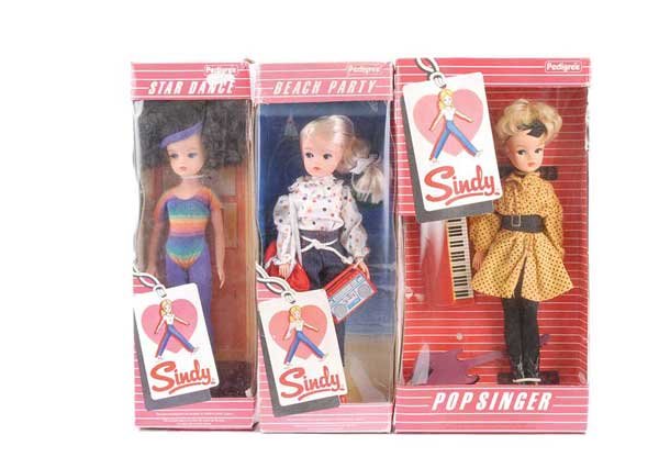 Pedigree Sindy - A Group of 3 x Dolls, 1980s