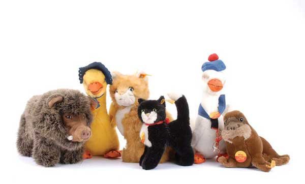 Steiff - Six Plush Animals