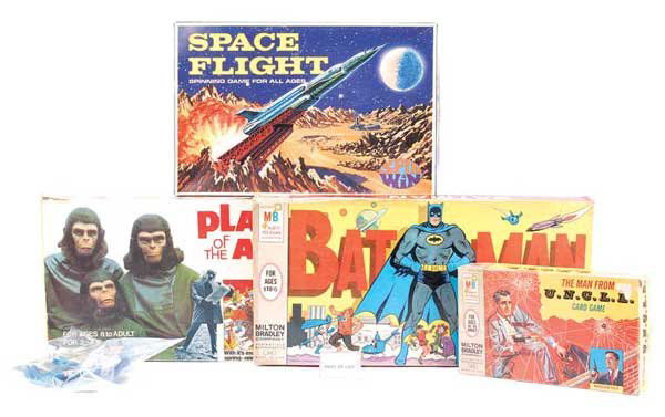 The Man From Uncle, Batman, Sgt Bilko Games: The Man From Uncle, Batman, Sgt Bilko games etc: (1) Milton Bradley The Man From Uncle card game, 1965, contents appear Excellent Plus in Good box; (2) Milton Bradley Batman Game, 1966, contents Good