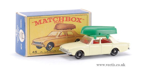 Matchbox No.45b-2 Ford Corsair with Boat