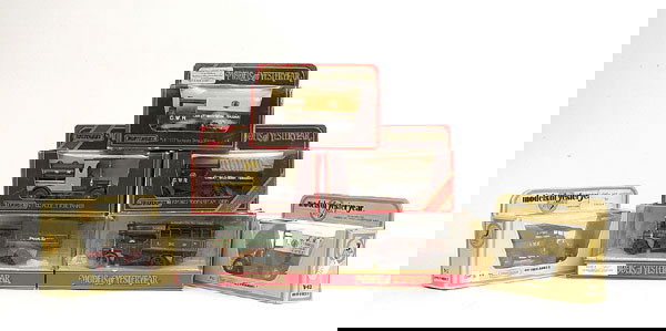 Matchbox group of 7 code 3 mainly Rail related: A group of 7 code 3 mainly Railway related which includes - No.Y3 Ford Model T Tanker "GWR", No.Y27 Foden Steam Wagon "Southern", plus others - conditions are generally Mint in Good Plus to Near Mint