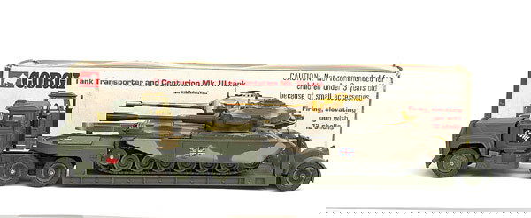 Corgi GS10 Mack Tank Transporter: GS10 Mack Articulated Tank Transporter with Centurion Tank Load - Near Mint in Good crushed all card box complete with inner card packing.