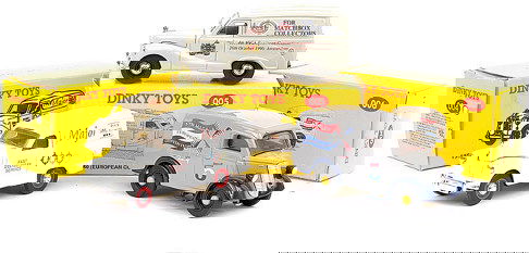 Matchbox Dinky No.004 Code 2 Austin A40 Van: Matchbox Dinky - a group of 3 Code 2's to include (1) No.004 Austin A40 Van "Major" - off white, (2) same as (1) but No.005 "For Matchbox Collectors" - grey and (3) No.006 Ford Van "5th MICA European