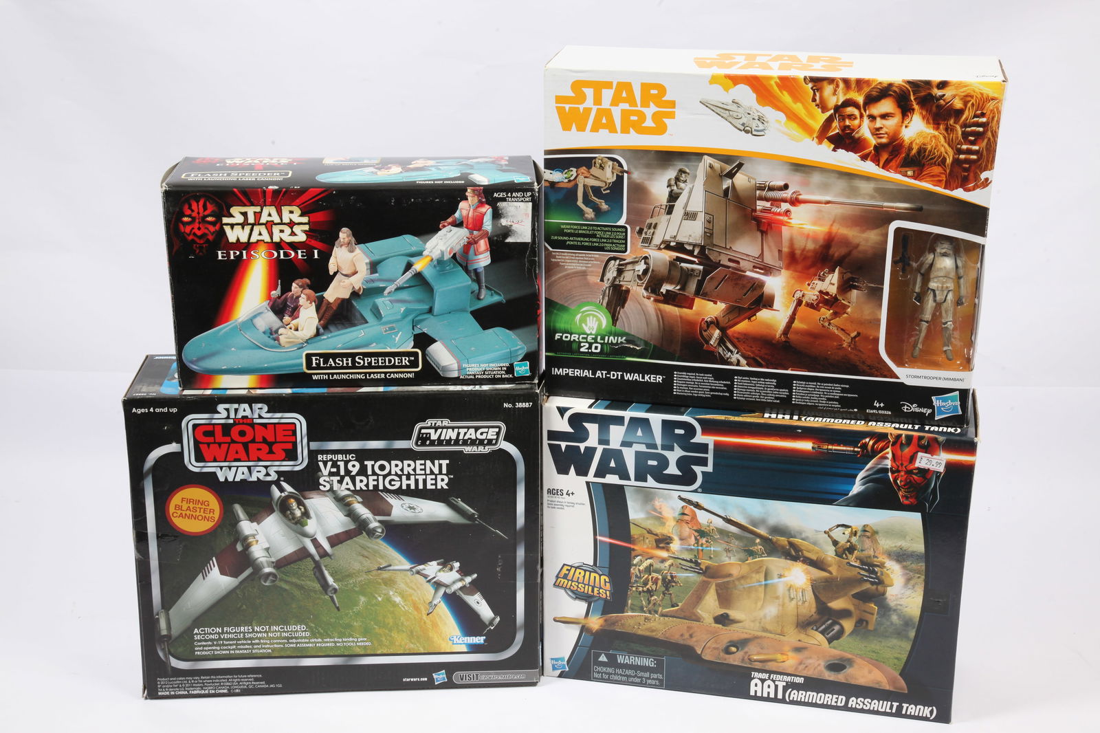 Hasbro Star Wars sealed Trade Federation AAT, Imperial AT-DT Walker, V-19 Torrent Starfighter in (1 of 1)