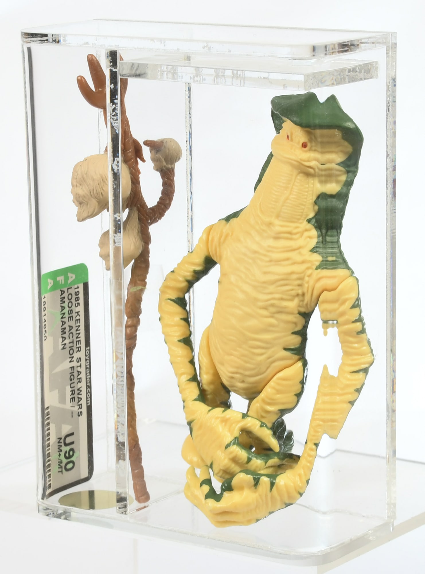 Kenner Star Wars Amanaman Power of the Force Last 17 AFA Graded U90 NM+/MT: Kenner Star Wars Amanaman Power of the Force Last 17 AFA Graded U90 NM+/MT