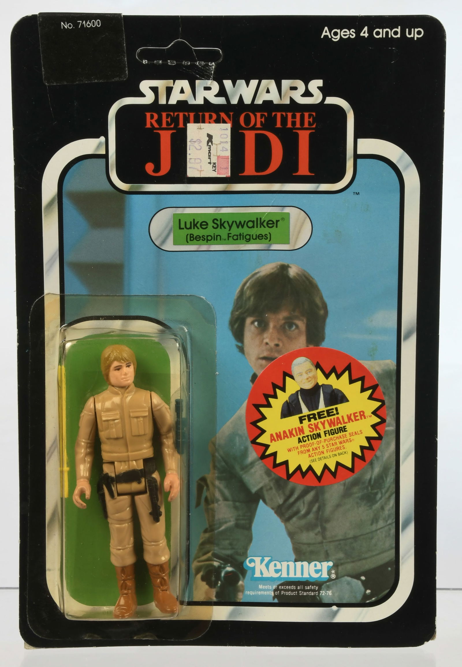 Kenner Star Wars Luke Skywalker (Bespin Fatigues) (Brown Hair) unpunched ROTJ 77B Anakin Offer (1 of 4)
