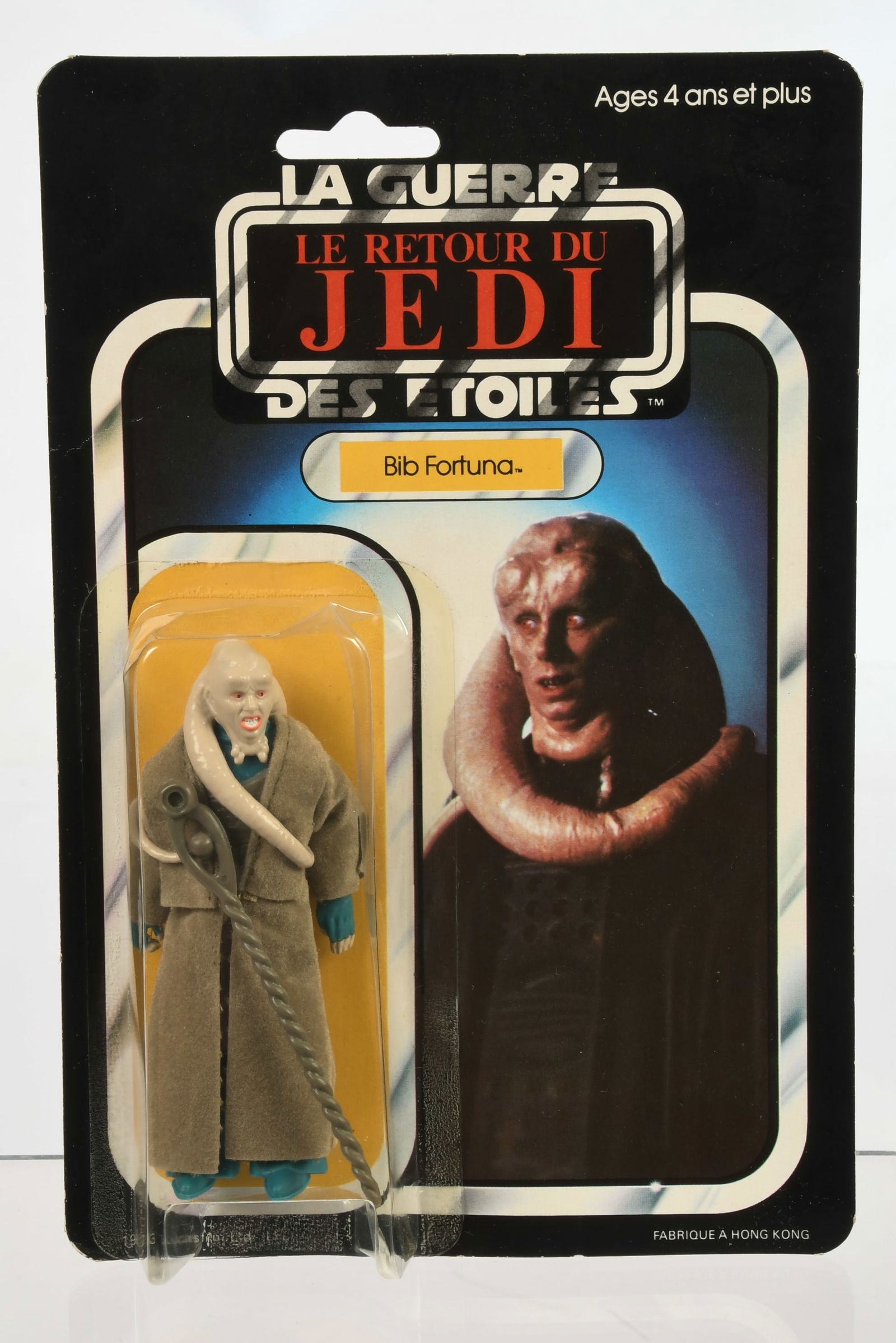 Meccano Star Wars Bib Fortuna Return of the Jedi (Le Retour Du Jedi) 65 Back Double stemmed bubble: Meccano Star Wars Bib Fortuna Return of the Jedi (Le Retour Du Jedi) 65 Back Double stemmed bubble damage to top and starting to lift at bottom. Cardback Excellent to Excellent plus