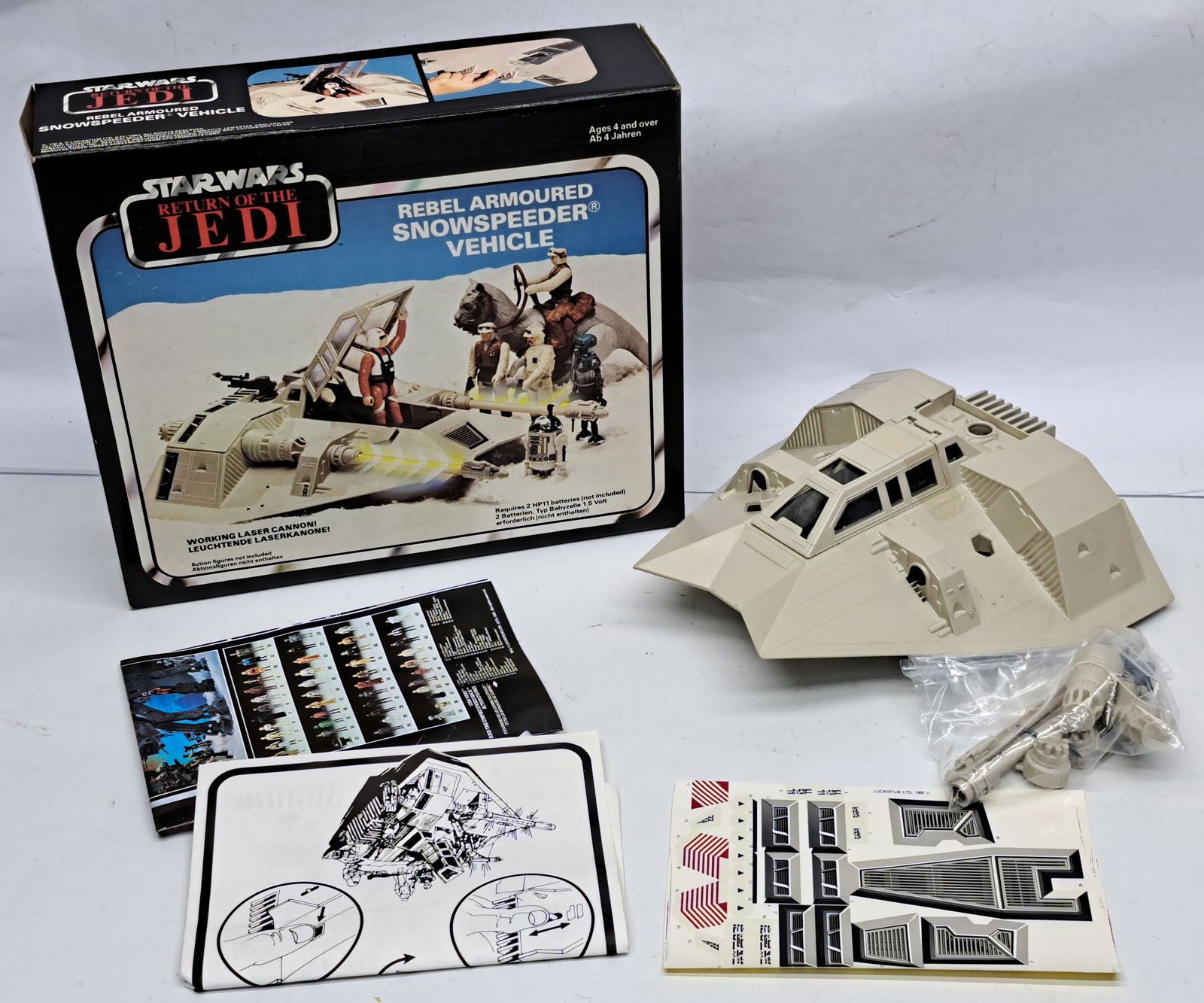 Palitoy Star Wars vintage Rebel Armoured Snowspeeder vehicle opened unused / sealed contents. (1 of 3)