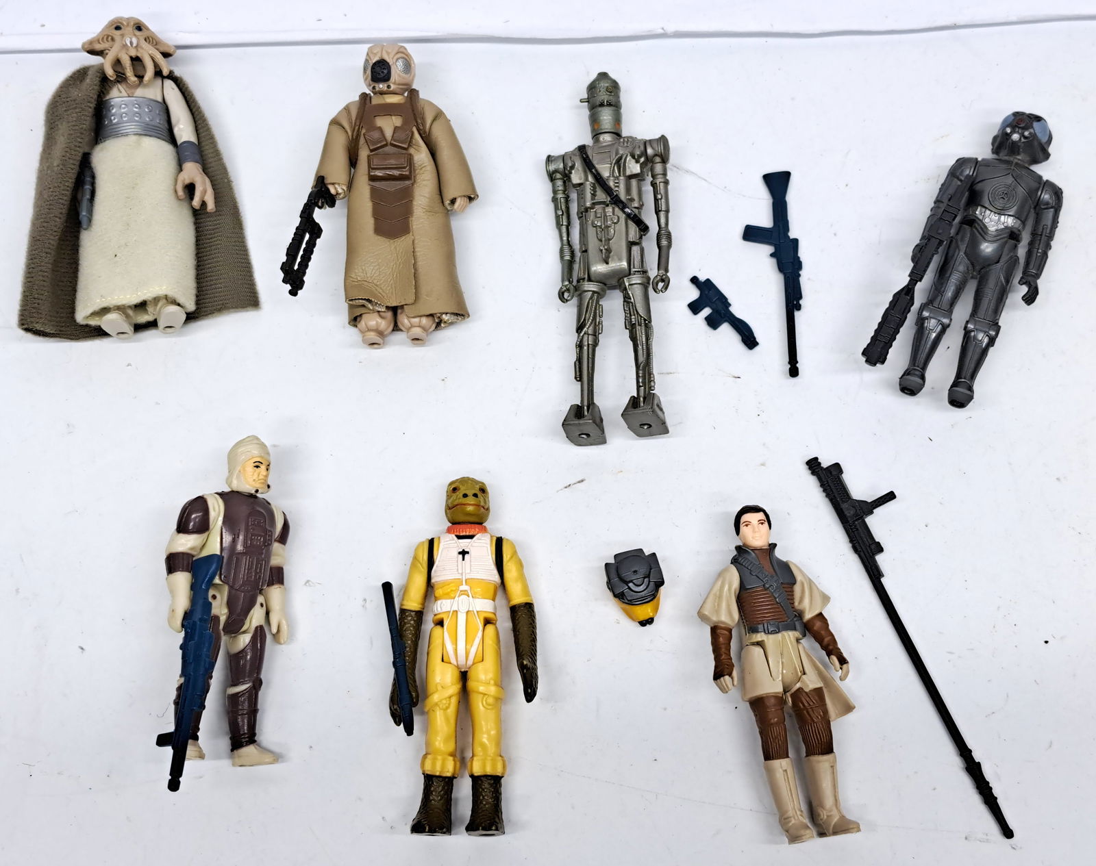 Kenner Star Wars vintage complete action figures IG-88, Zuckuss, 4-LOM, Princess Leia Boushh (1 of 1)