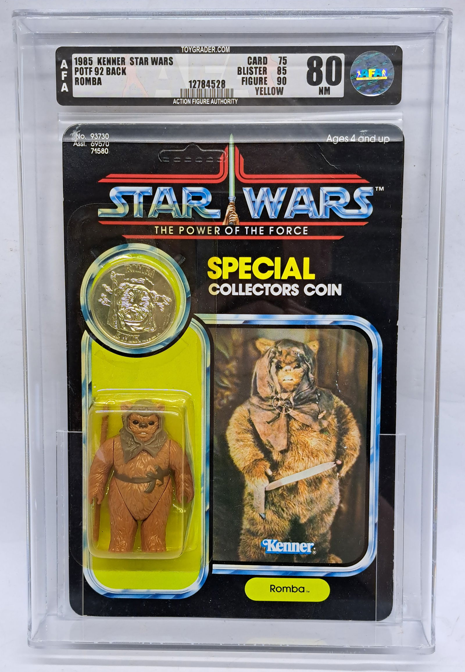 Kenner Star Wars Power of the Force Romba 92A AFA Graded 80 Y-NM (1 of 5)