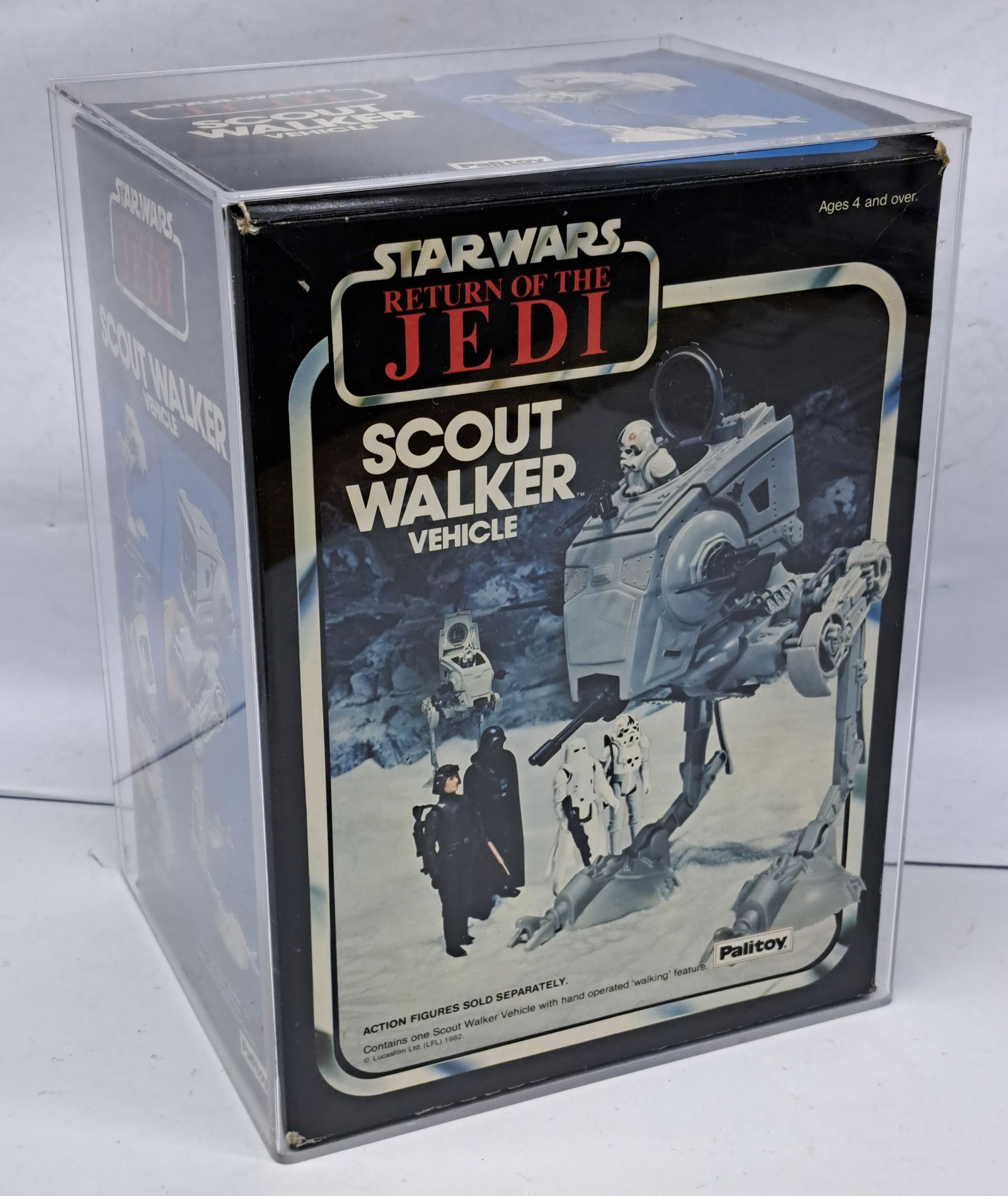 Palitoy Star Wars Scout Walker Vehicle (AT-ST) ROTJ A in acrylic case. (1 of 2)