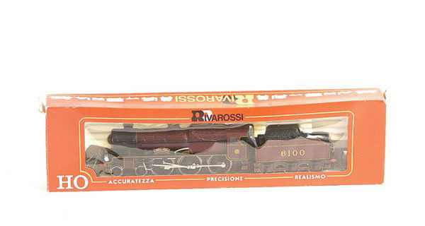 Rivarossi (HO) 4-6-0 No.6100 "Royal Scot": Rivarossi (HO) 4-6-0 LMS maroon Royal Scot Class Locomotive No.6100 "Royal Scot", condition Excellent in Fair to Good box.