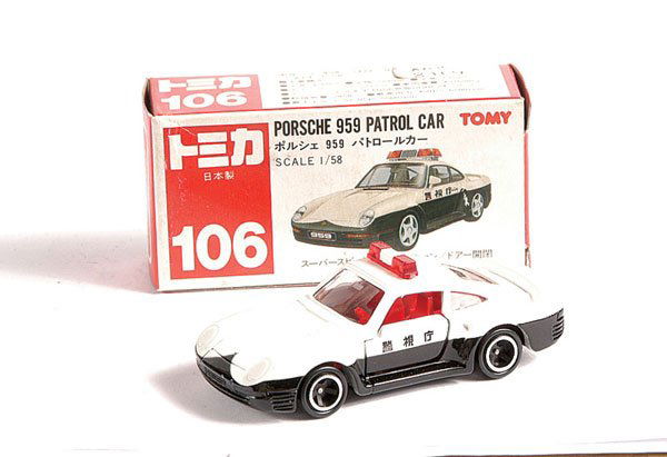 Tomica No 106 Porsche 959 Police Car Mar 28 06 Vectis Auctions Ltd In United Kingdom