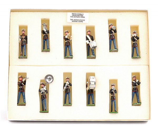 Ducal - U.S. Navy: Ducal - comprising: Sets 447 - U.S. Navy [6 pieces], Set 447a - U.S. Navy Guidon Bearer [1 piece], Set 491 - U.S. Marine Corps [Air Wing] Band - blue & white [12 pieces], Set 406 - U.S. Marine Corps B