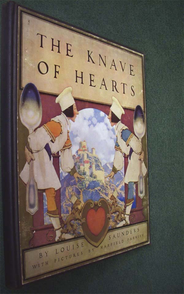 The Knave Of Hearts- Illustrated by Maxfield Parrish: This is the original hardbound 1st edition edition in vg condition. some scratches to the cover picture. occassional light spotting and finger soiling. bookplate. Large 4to.