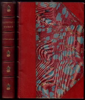 1900 The Little Savage: Marryat, Captain Frederick Boston [1900] floral decorations in compartments on spine .7 illustrations. from the illustrated Cabinet edition of the Works Of Captain Marryat
