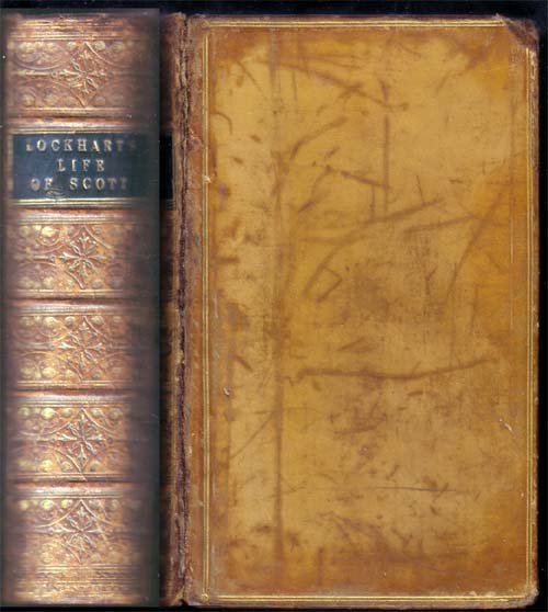 The Life Of Sir Walter Scott, Bart 1853: Lockhart, J.G. Adam & Charles Black Edinburgh Full Leather 8vo 11 engravings. gilt decorations on spine. all edges gililt joints repaired