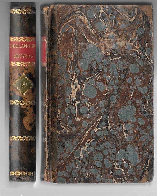 1791 Critical Examination Of St. Paul: Boulanger, [Nicolas Antoine complete in attractive leather in French.Volume VIII of the Oeuvres De Boulanger Examen Critique De Saint Paul (Critical Examination Of St. Paul D'Imprim, Philosophique Swi