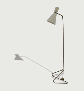 Pierre Guariche: Pierre Guariche C,1951 French Articulated counter balance floor lamp by Pierre Guariche. Manufactured by Disderot 188cm