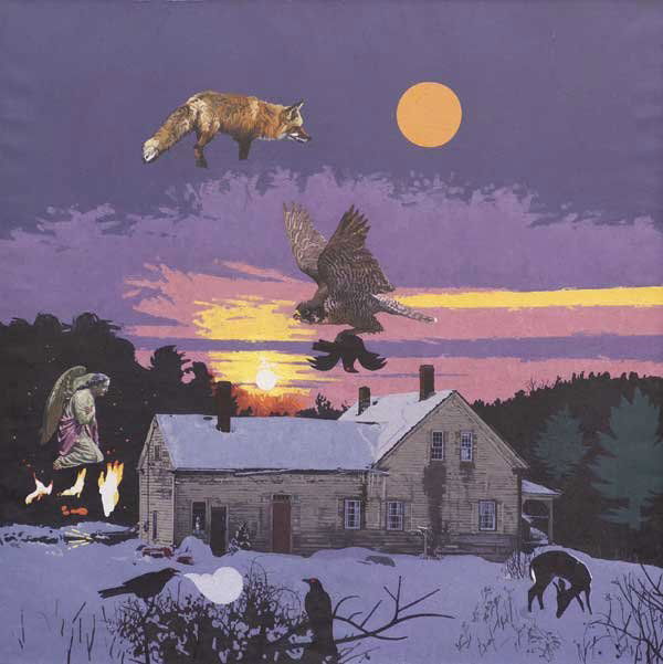 Roger Winter (Am. 1934-): Day is Conquered by Night, oil on linen 78 x 78 Exhibited: Roger Winter Paintings Baxter Gallery, Maine College of Art, Portland, Maine , 1/18/1996 , February 18, 1996; Greenville County Museum of Art