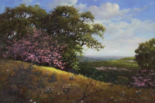 Gary Lynn Roberts (Am. 1953-): Springtime in the Hill Country, oil on canvas 24 x 36