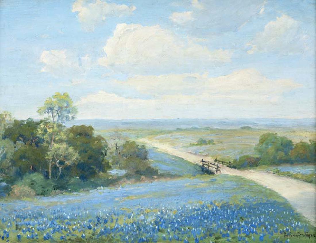 Porfirio  Salinas (Am. 1910-1973), Bluebonnets, oil on (1 of 1)