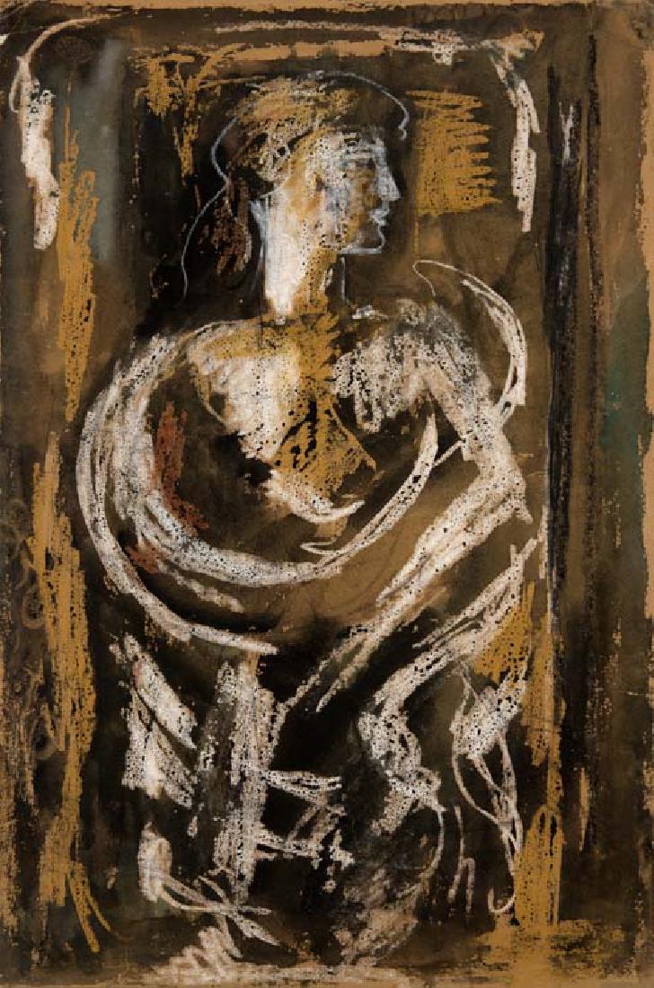 Dickson Reeder (Am. 1912-1970), Double Sided, Abstract: Dickson Reeder (Am. 1912-1970), Double Sided, Abstract and 3 Kings, watercolor on paper 12 x 18, signed lower left: Dickson Reeder