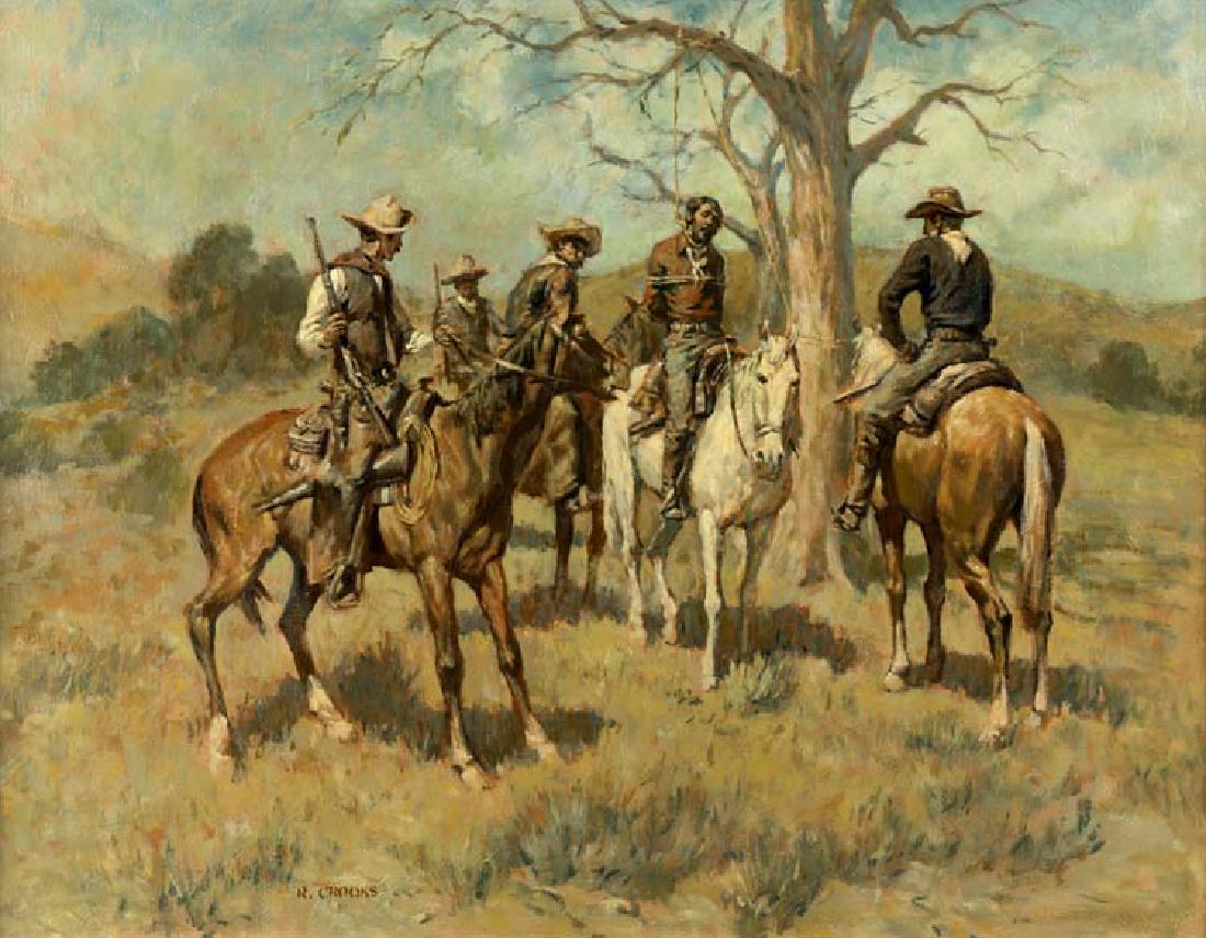 Ronald Crooks (Am. 1925-2006), The Up-Lift Society, oil (1 of 1)