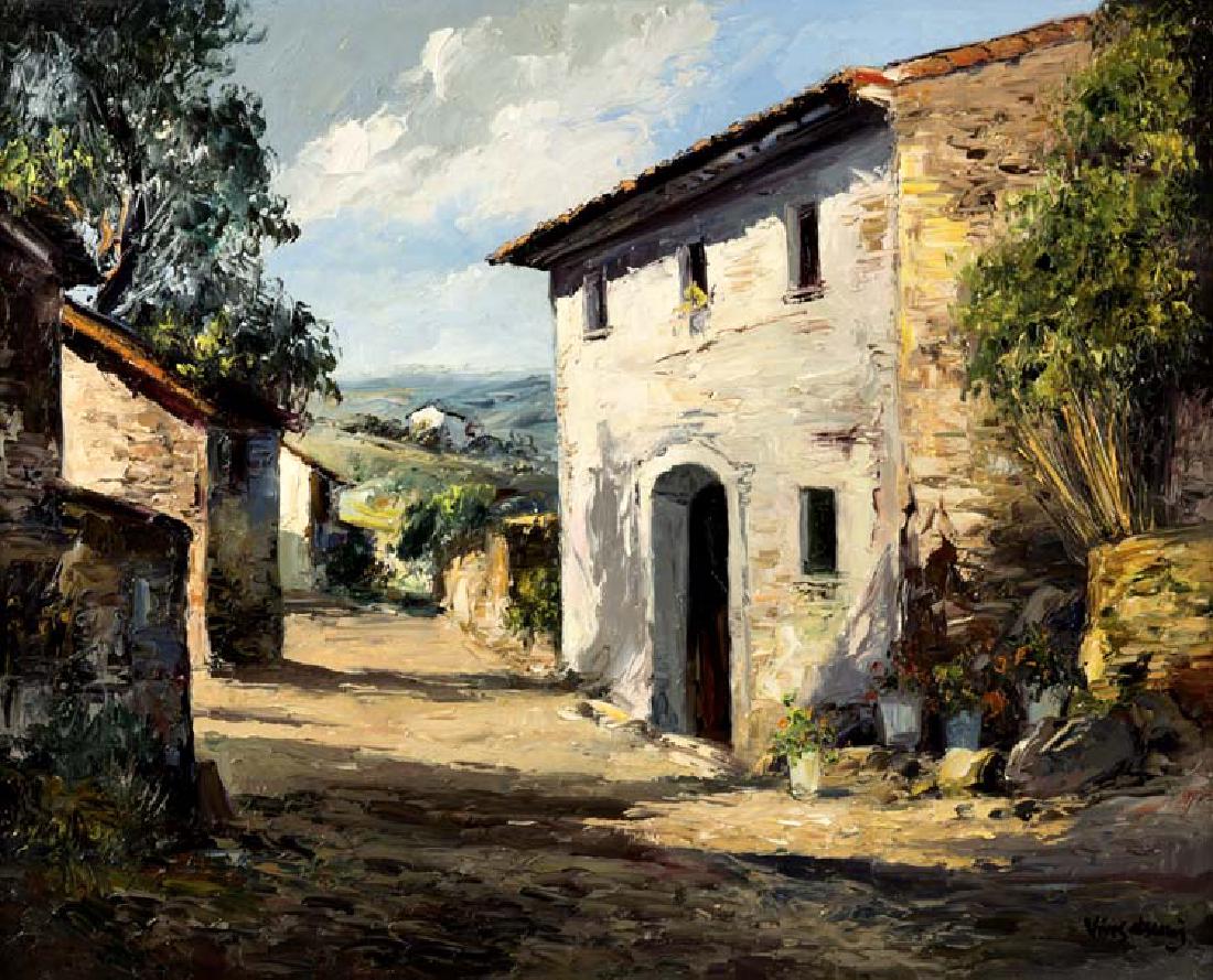 Jose Vives-Atsara (Am. 1919-2004), Calle de Pueblo, (1 of 4)