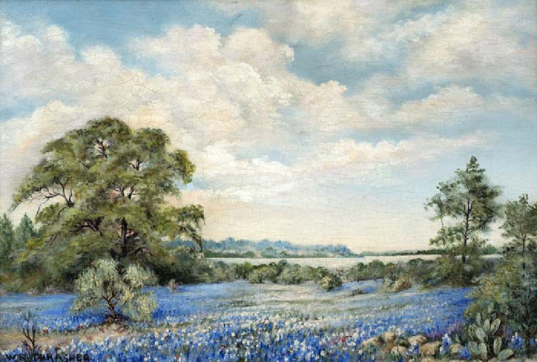 W.R. Thrasher (Am. 1908-1997), Bluebonnets Near Center (1 of 1)
