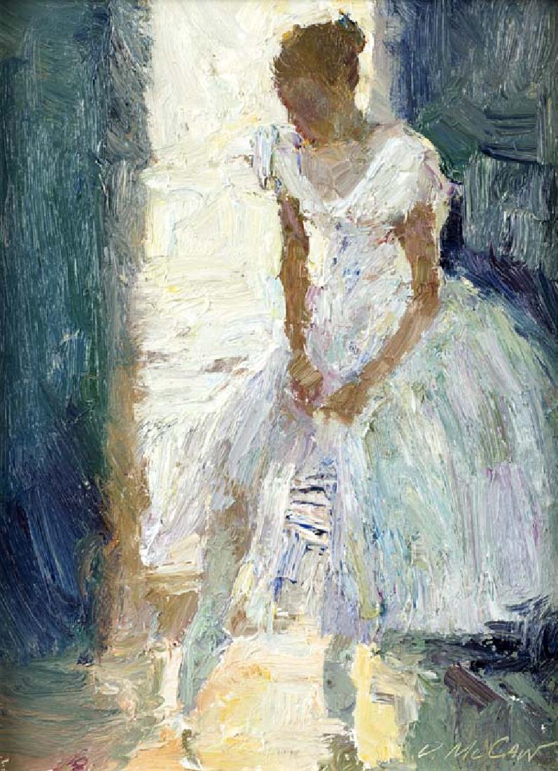 Dan McCaw (Am. Am. 1942-), Warming Up, oil on masonite (1 of 3)