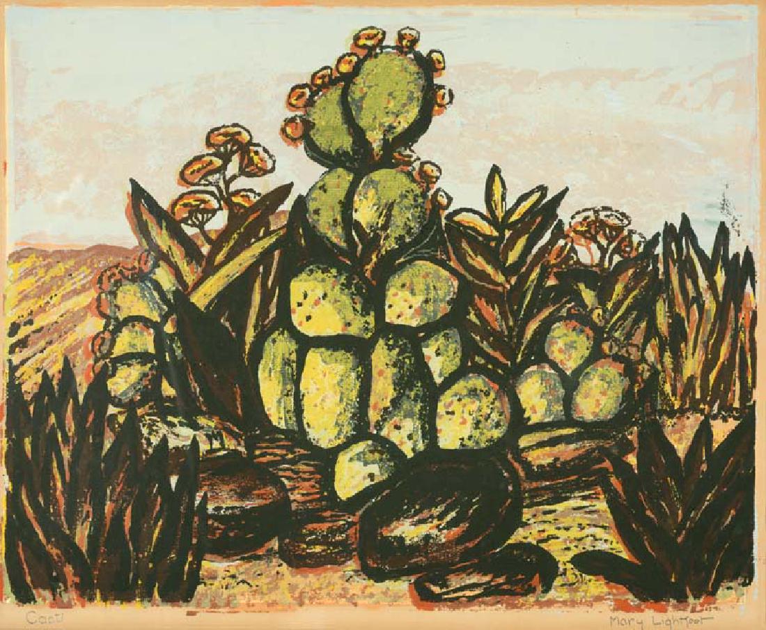Mary Lightfoot (Am. 1889-1970), Cacti, silkscreen on (1 of 1)