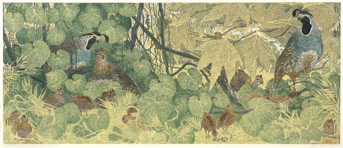 Janet Turner (Am. 1914-1988) , Quail Amid Wild Grapes, (1 of 1)