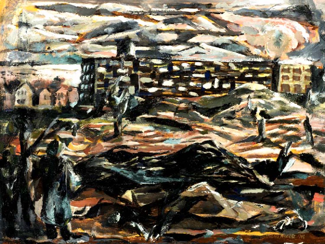 Julius Woeltz  (Am. 1911-1956) , The Factory, oil on (1 of 1)