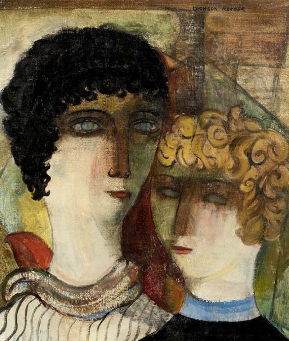 Dickson Reeder (Am. 1912-1970), Blonde and Brunette,: oil on canvas, 14 x 12 , signed upper right: Dickson Reeder Exhibited in the Robert Brousseau Collection show in 1998 at the Longview Museum of Fine Arts Provenance: The Robert T. Brousseau Estate
