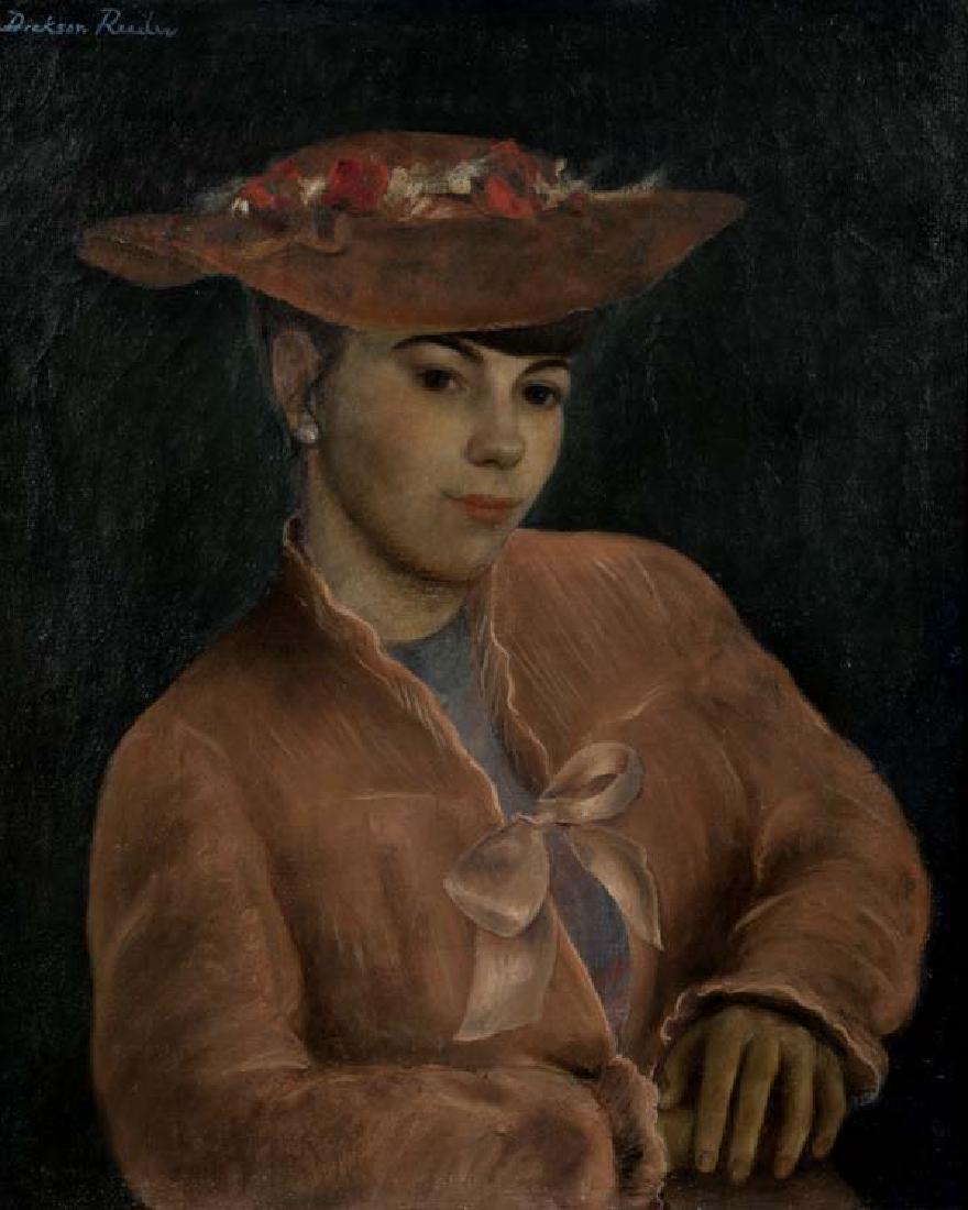 Dickson Reeder (Am. 1912-1970), Flora in an Italian: Flora in an Italian Hat, oil on canvas, 25 3/4 x 21 1/2, signed upper left: Dickson Reeder Exhibited in the Robert Brousseau Collection show in 1998 at the Longview Museum of Fine Arts Provenance: T