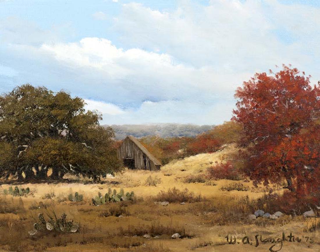 William A. Slaughter (Am. 1923-2003), Autumn Landscape,: oil on canvas , 11 x 14, signed lower right: W.A. Slaughter