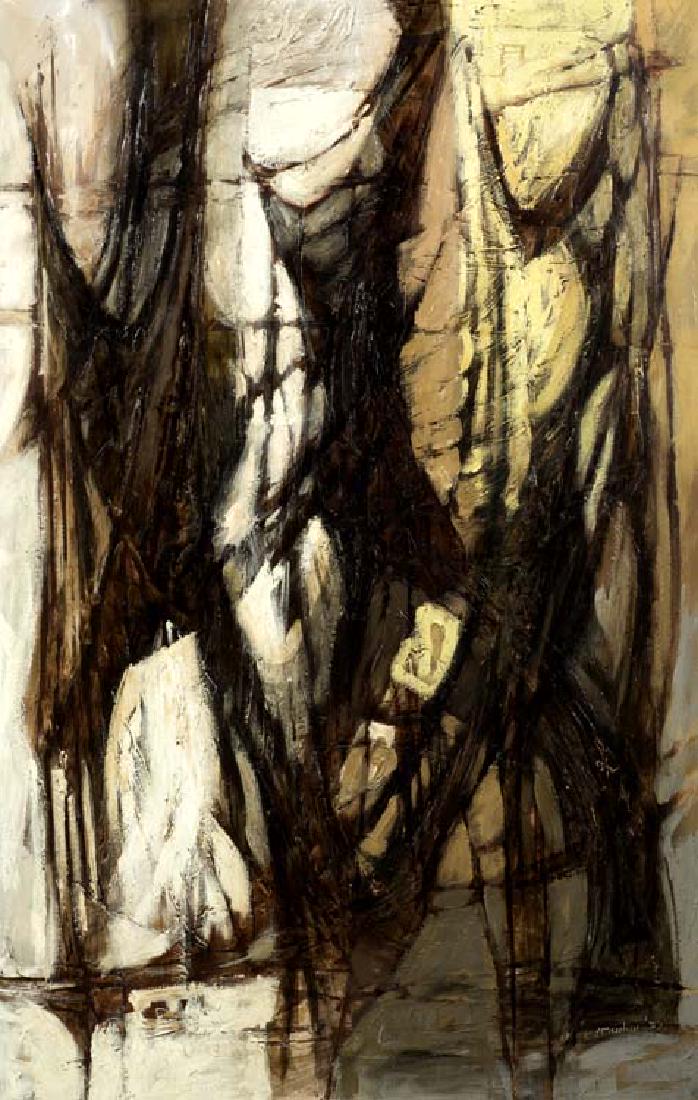 Cecil Casebier (Am. 1922-1996), Abstract, 1957, oil on (1 of 1)