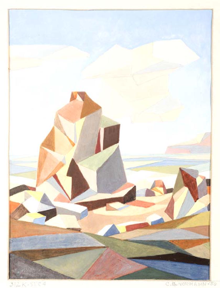 Charles B. Normann (Am. 1903-1985), Angled Landscape, (1 of 1)