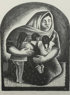 Jerry Bywaters (Am. 1906-1989), Mexican Mother,: Jerry Bywaters (Am. 1906-1989), Mexican Mother, lithograph, 16 x 12, signed across bottom: Mexican Mother 39/50, Jerry Bywaters '36